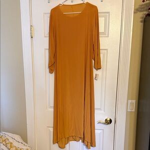 Elegant Orange Maxi Dress